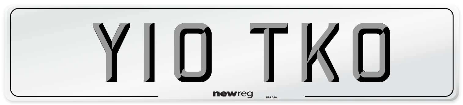 Y10 TKO Number Plate from New Reg